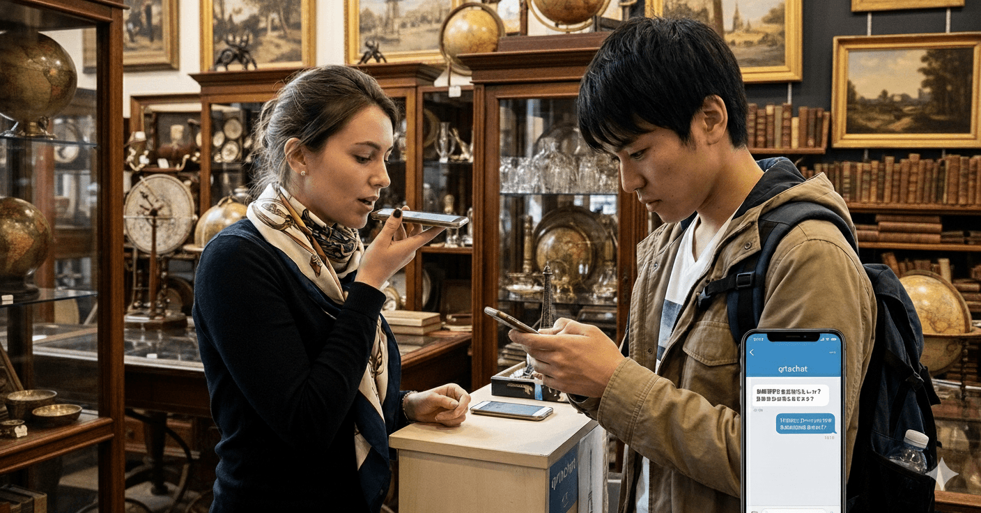 Retail showroom translation scenario